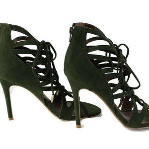 Shoe Repulica Size 7.5 Green Open Toe